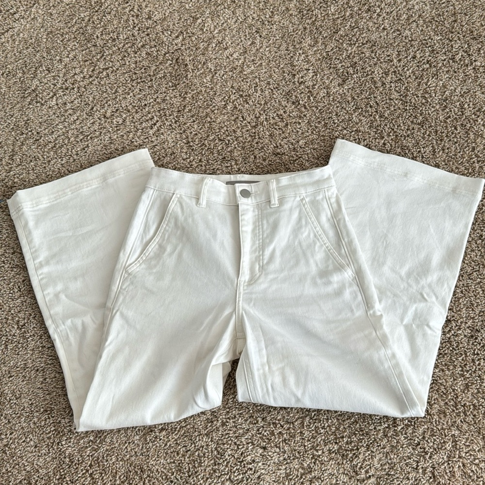 Everlane wide leg crop pant in Bone